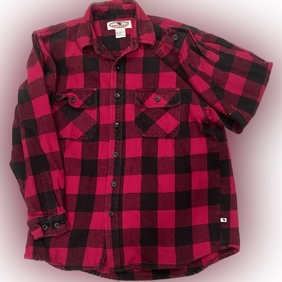 Moose Creek Heavy Flannel Button Down Shirt | Sz L - Picture 1 of 3
